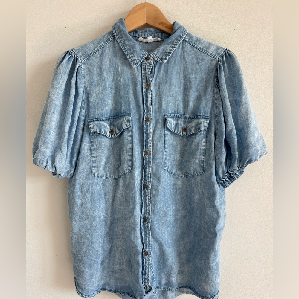 Women's Light Blue Denim Blouse